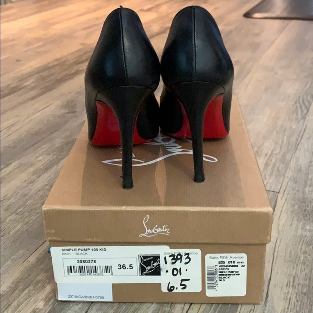 Christian louboutin simple pump 100 size 36.5